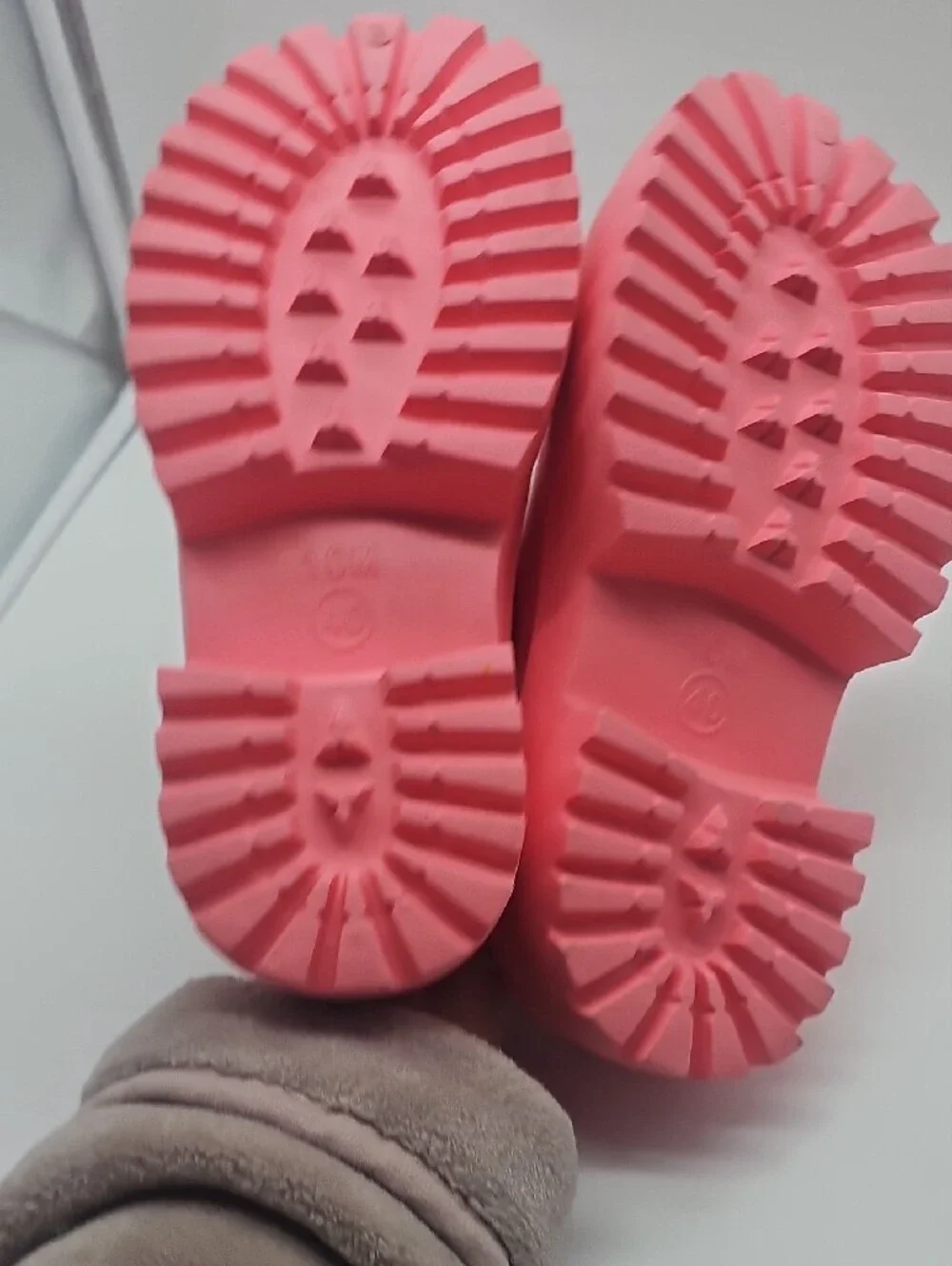 Pink Slip-On Platform Sandals